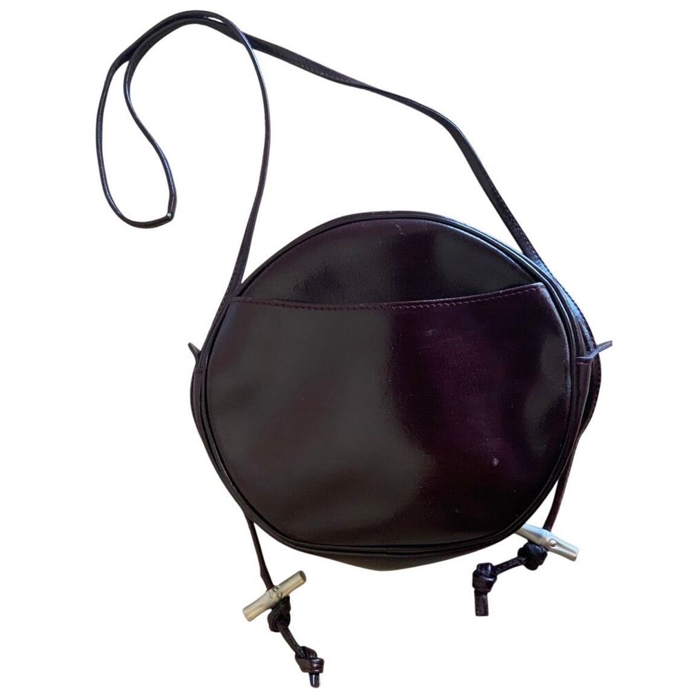 Longchamp Vintage Le Pliage Leather Circular Shoulder Bag - Picture 2 of 11